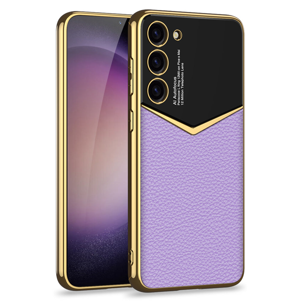 GKK pro Samsung Galaxy S23 galvanické pouzdro na telefon PU Leather Coated PC TPU Phone Cover GKK pro Samsung Galaxy S23 galvanické pouzdro na telefon PU Leather Coated PC TPU Phone Cover